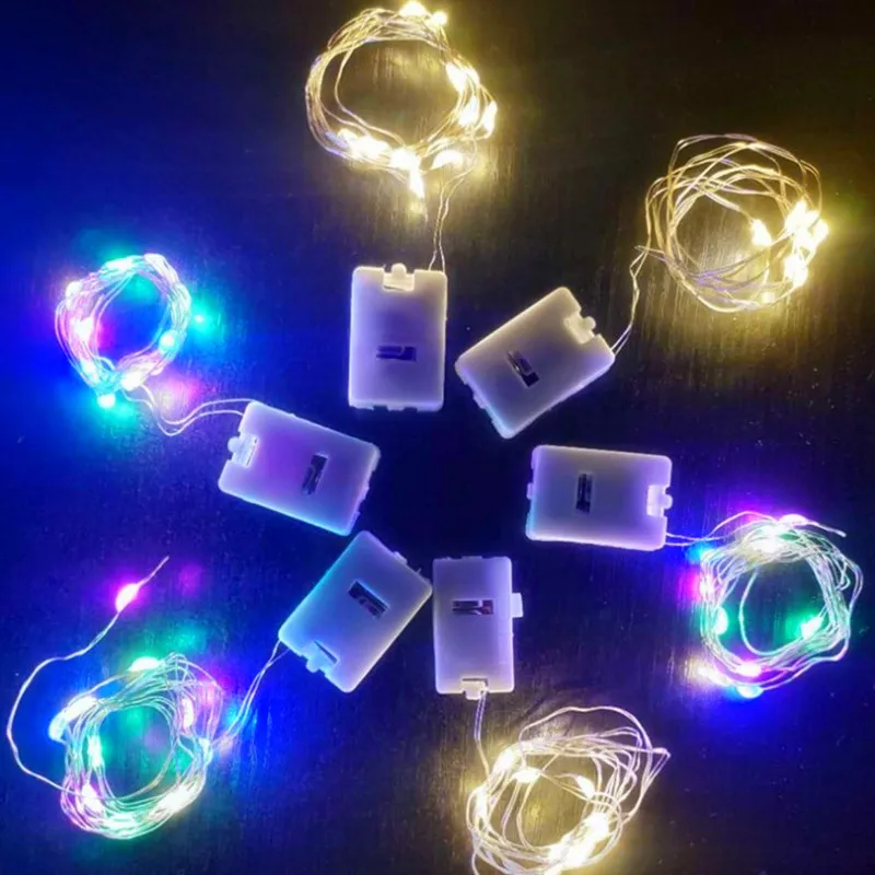 تشمل بطارية صغيرة الجنية LED سلسلة أسلاك نحاسية ضوء 3 طرق عيد الميلاد الزفاف جارلاند المنزل حفلة في الهواء الطلق حديقة الديكور