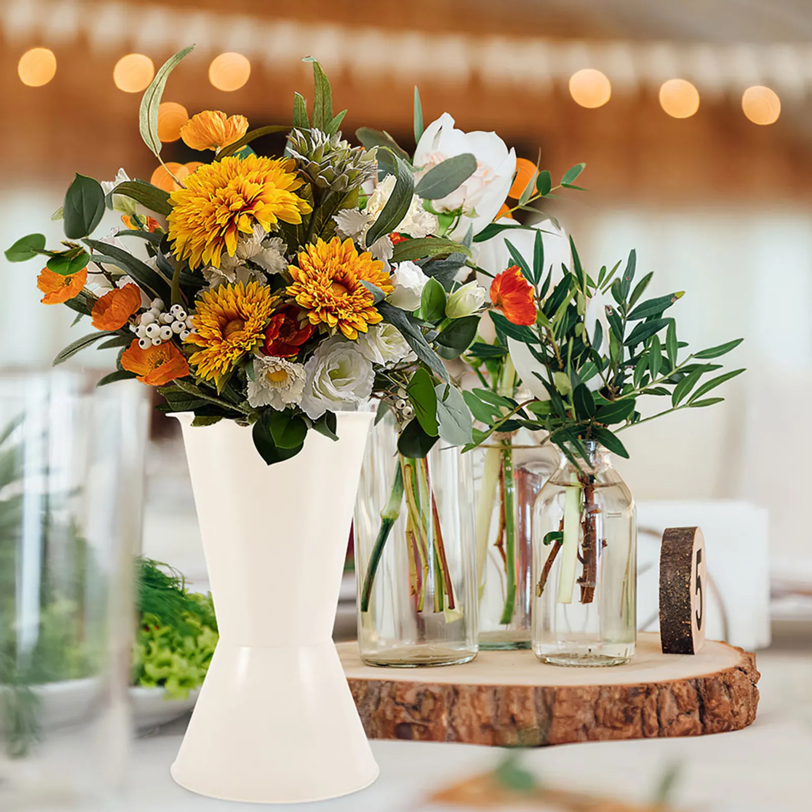 Handmade Flower Arranging Cylinder Base for Bouquets – Bridal Floral Holder Stand
