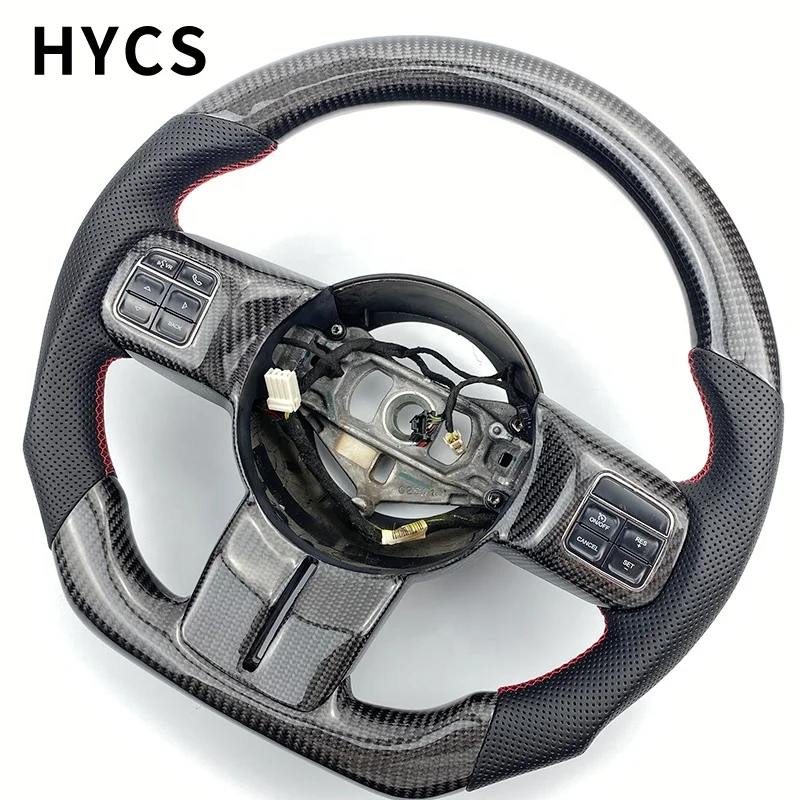 Real Carbon Fiber Steering Wheel for Jeep Wrangler Grand Cherokee Compass Freelander Grand Commander Without airbags