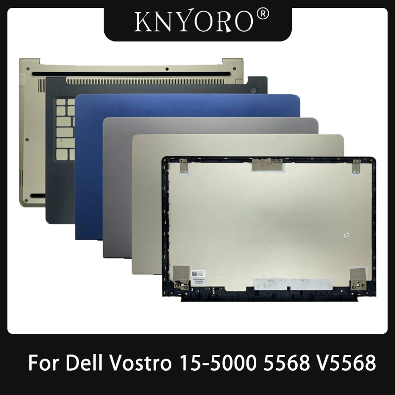 Baru untuk Dell Vostro 15 5568 V5568 LCD penutup belakang depan Bezel Palmrest casing bawah atas perumahan Laptop Keyboard FCN57 Keyboard