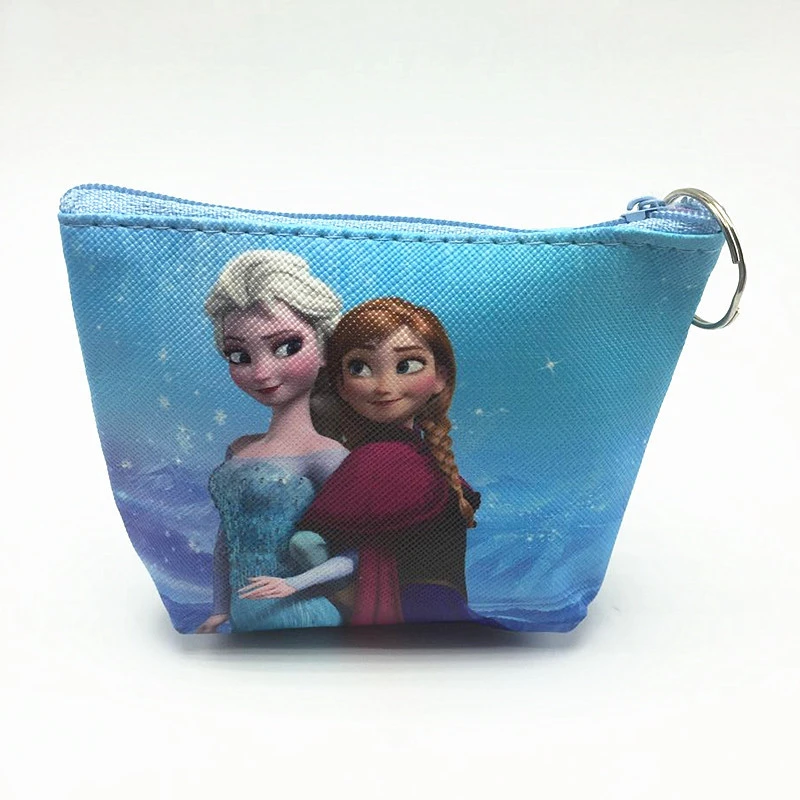 Disney Frozen Elsa portamonete creativo Cartoon Key auricolare Storage Pouch Girls Zipper Wallet Portable Cute Small Organizer Bag
