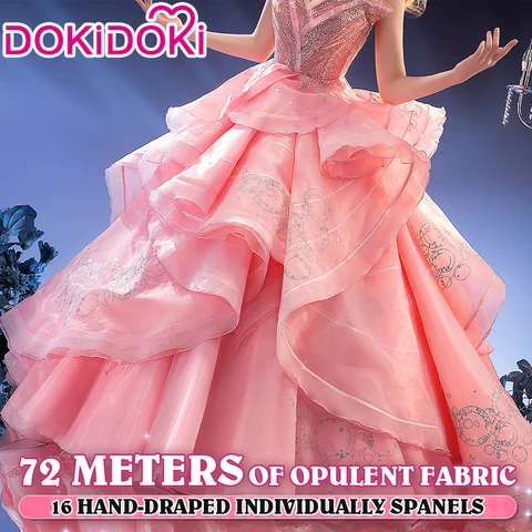 Костюм Глинды из фильма «Wicked», розовый, полиэстер, DokiDoki