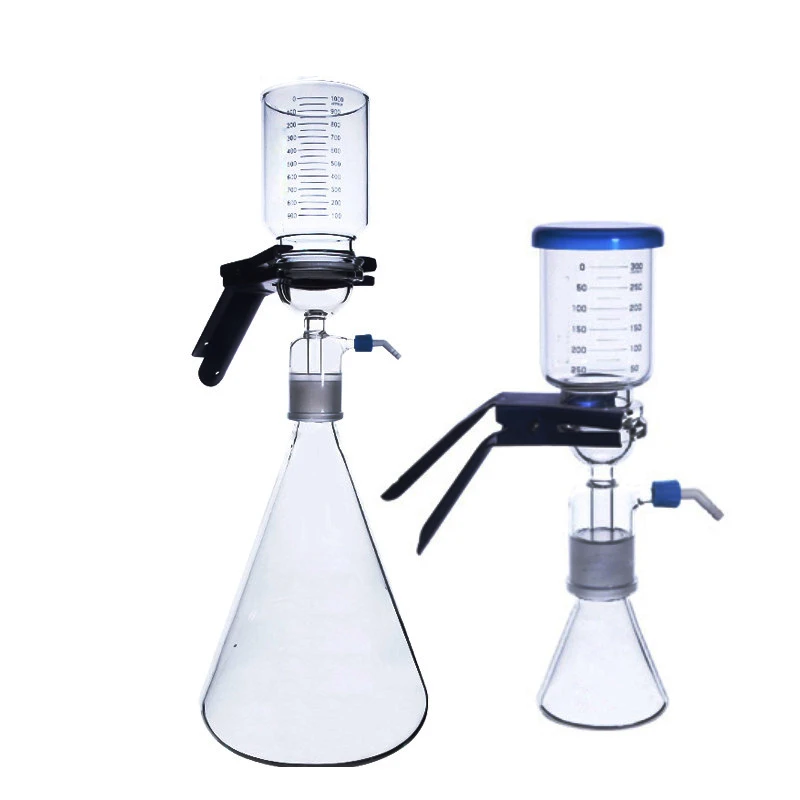 Vacuum Filtration Apparatus Glass Sand Core Liquid Solvent Filter Unit Device With Filter Cup & Receive Bottle 1000 ML e