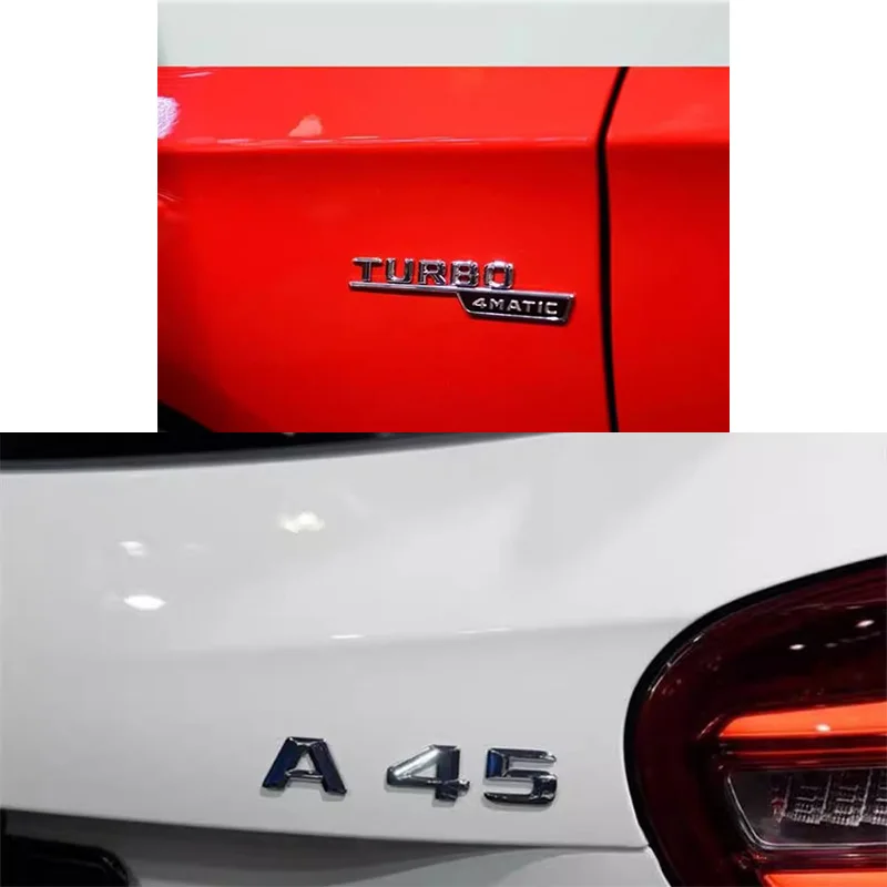 ABS لمرسيدس بنز A35 45 43 AMG W177 W176 A35 A45 A45S توربو 4MATIC سيارة جذع رسائل شعار شارة ملصقات للشعار اكسسوارات