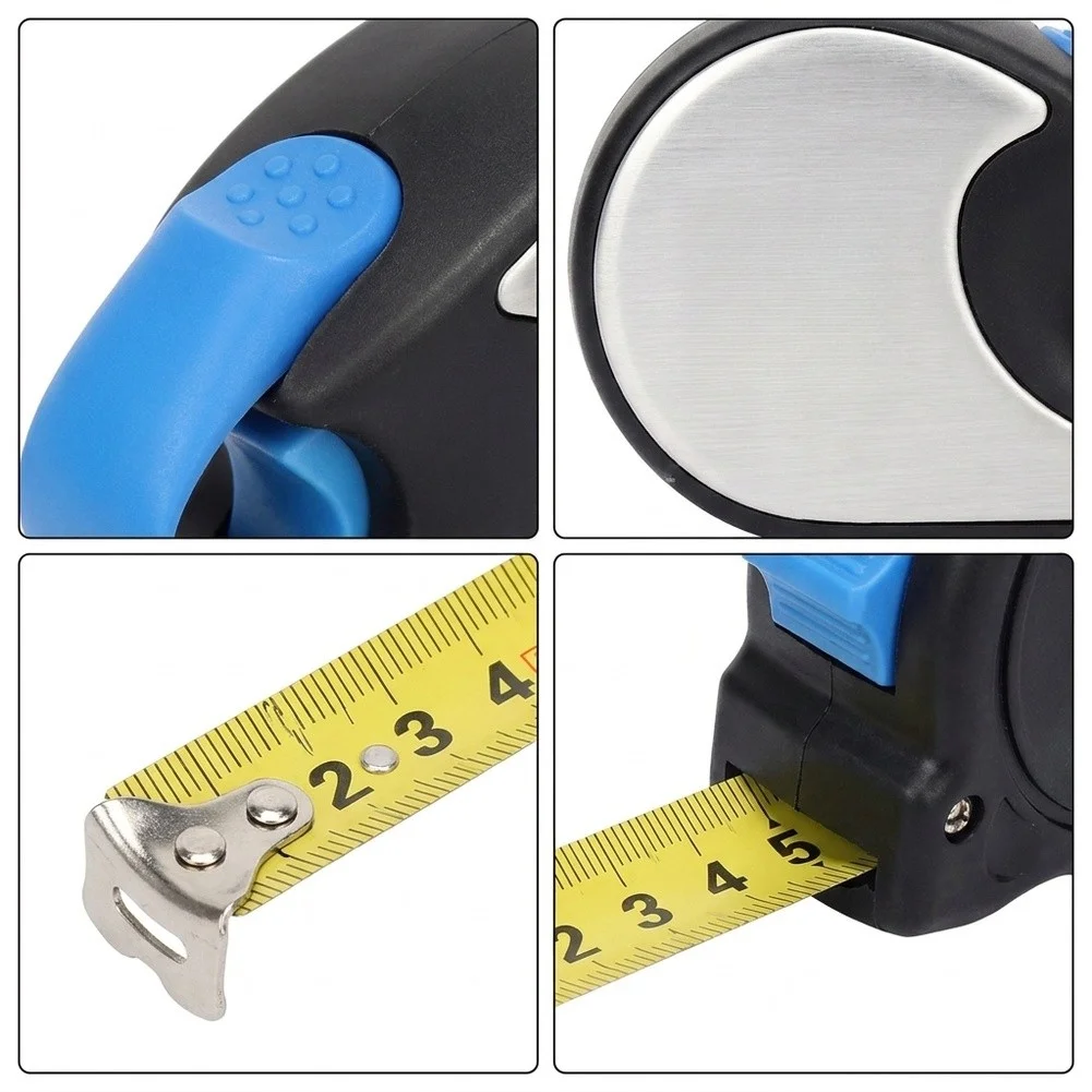 Steel Tape Measure 10m with 304 Stainless Blade Wide Measurement Face and Integrated Lock Button for Controlled Use