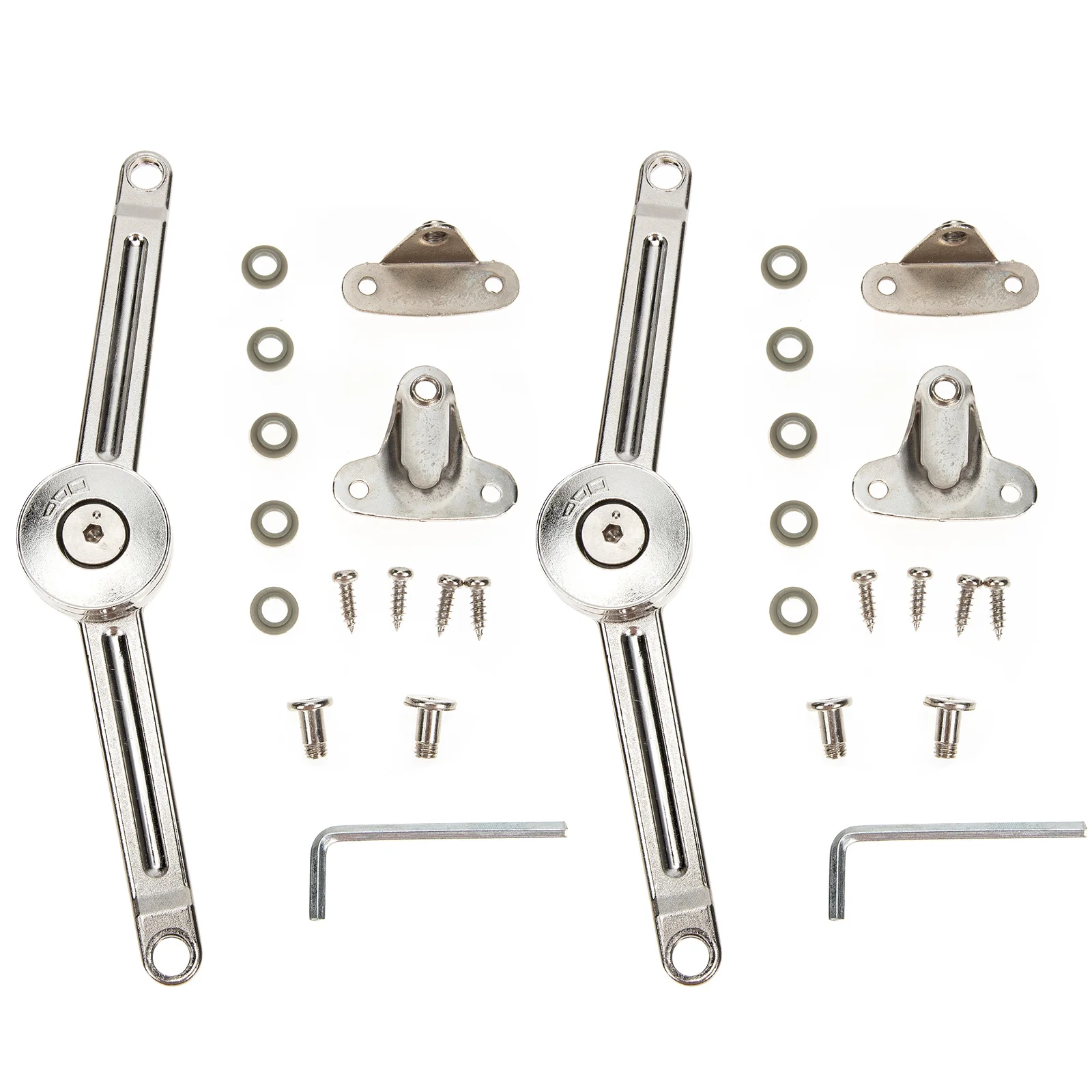 

2Pcs Lid Support Hinges Hydraulic Support Rod Zinc Alloy Strong Bearing Capacity for Kitchen Cabinet Wardrobe Lid Stay