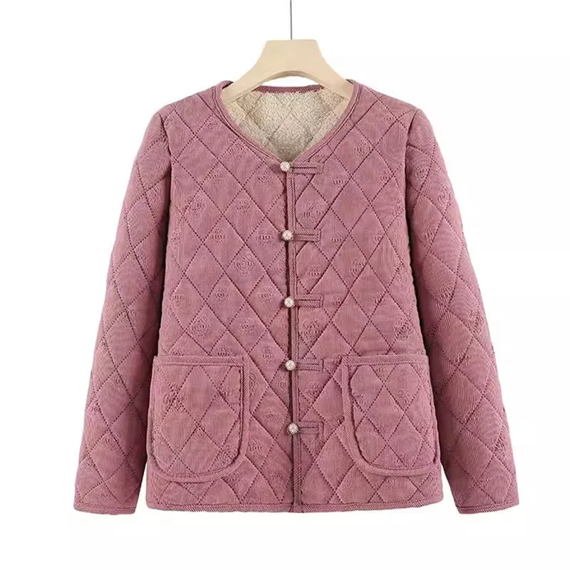 Fall/winter New Middle-aged And Elderly Women Cotton Vest Jacket Warm Mother Vest And Velvet Padded Jacket Female Cardigan