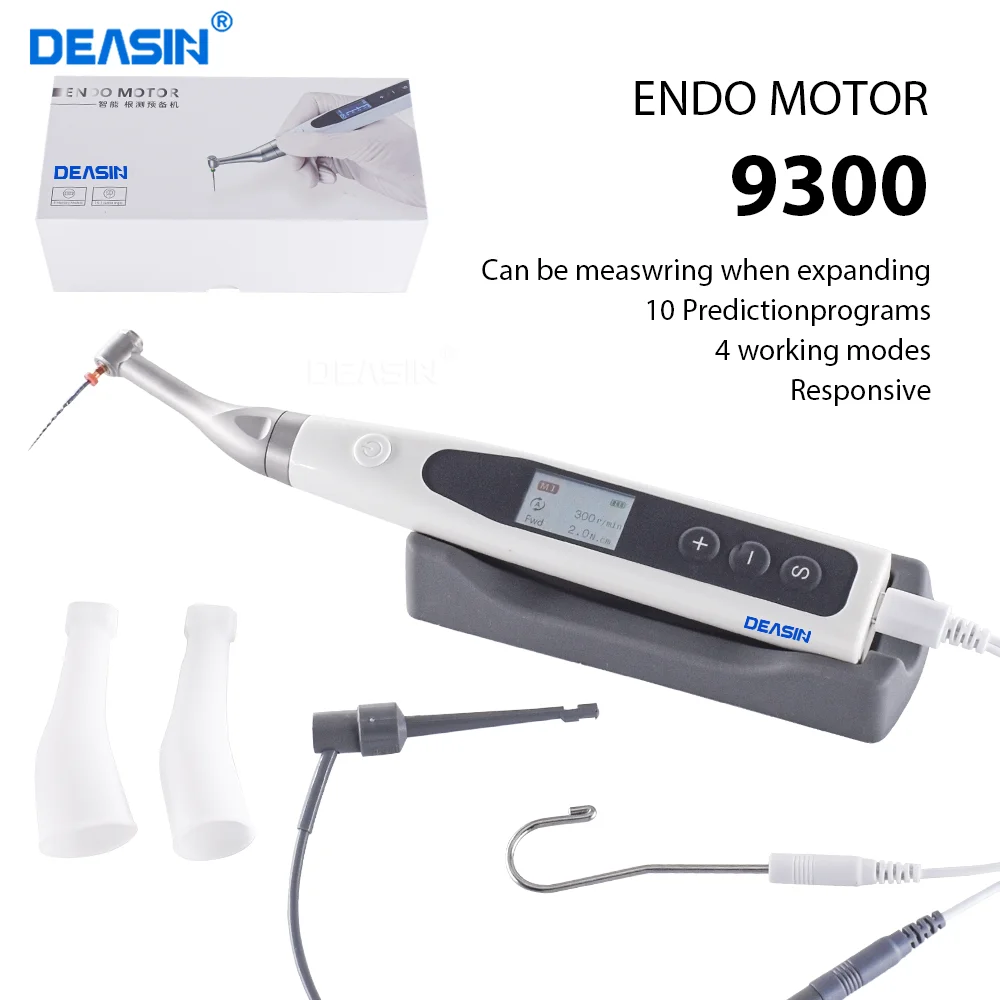 de ntal Endo Motor Endodontics Treatment LED Root Canal Handpiece 16:1 Ratio Built in Apex Locator 2in1 Cordless/Replacement Hea