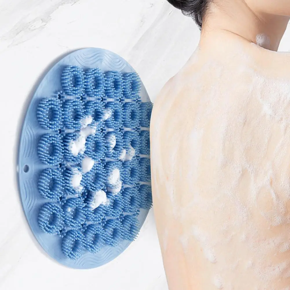 Silicone Exfoliating Shower Massage Raspador, Esteira de Banho Antiderrapante, Escova De Massagem Traseira, Lavagem De Pés, Limpeza Do Corpo, Ferramenta De Banho, Banheiro