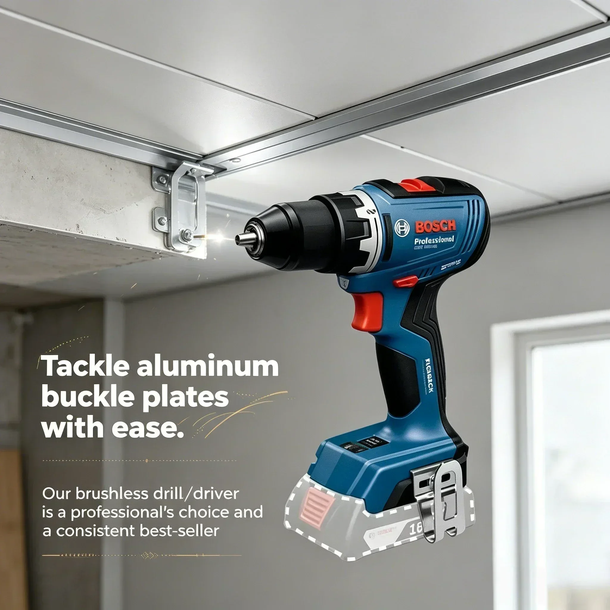 Professional BOSCH GSR 18V-65 Wireless Drill Forward Reverse Switch Bright Dual Light Narrow Space Assembly Tool
