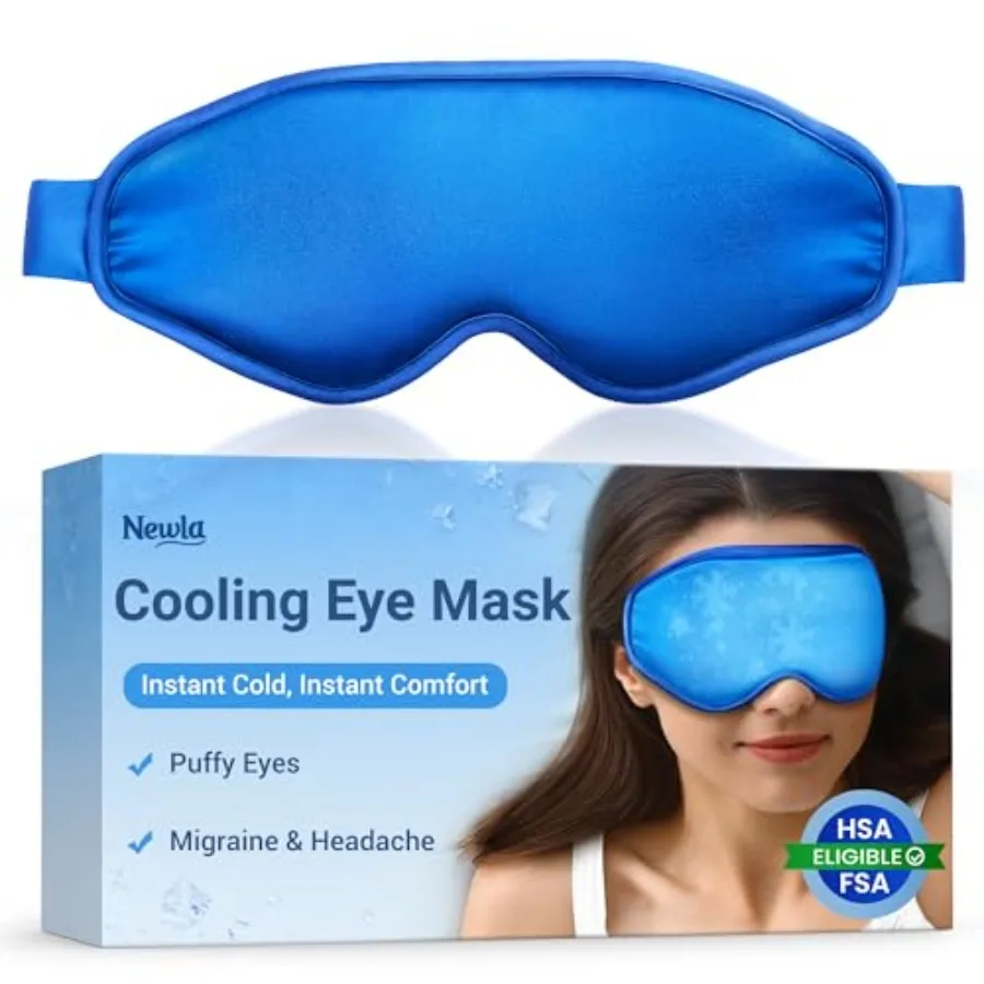 

Cooling Eye Mask for Puffy Eyes: Fsa Eligible Items Hsa, Face Ice Eye Pack for Migraine After Surgery Relief - Reusable Cold Co