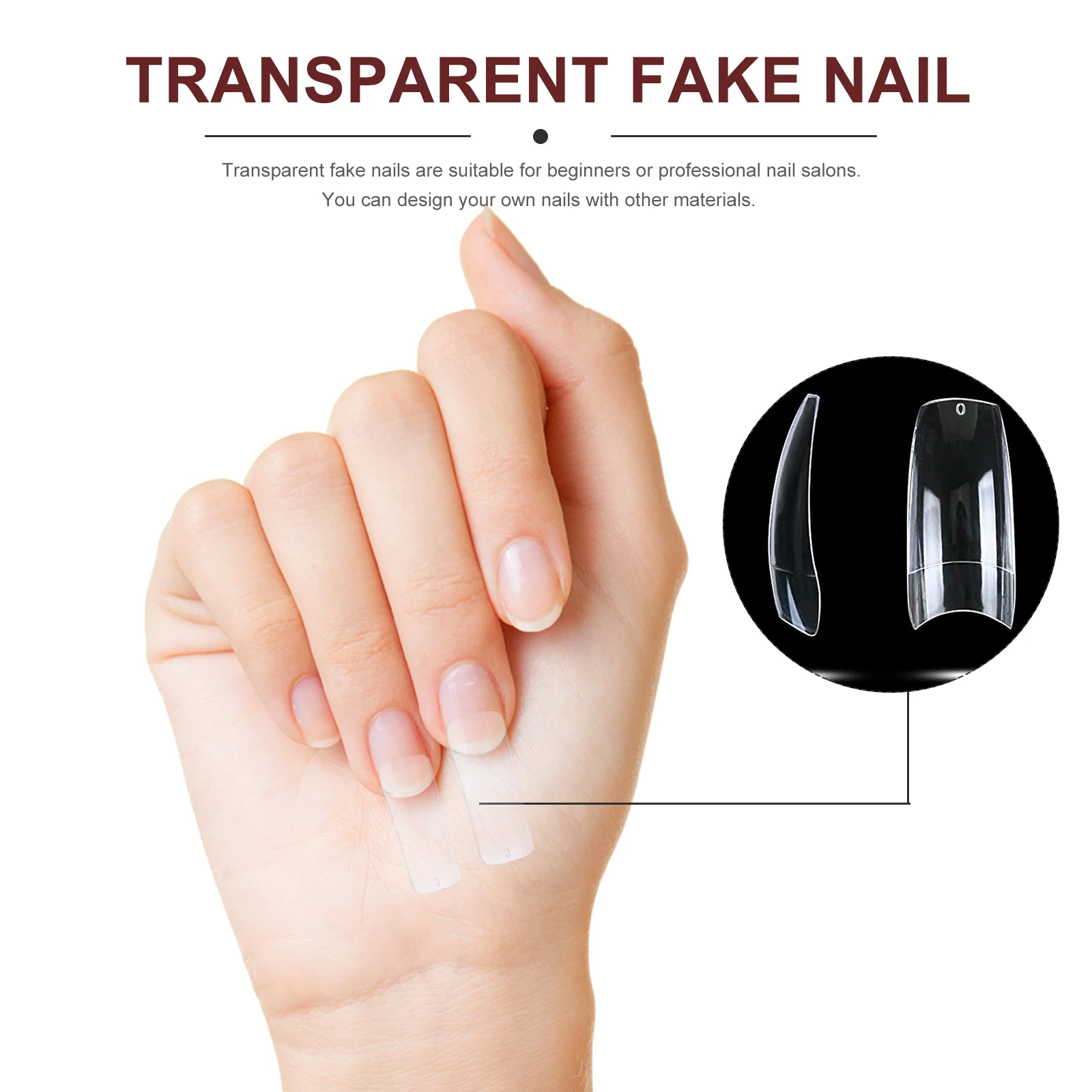 

1000Pcs Transparent French Fake Nail Tips Detachable DIY Manicure Art Supplies False Nail Covers Fake Nails Tips