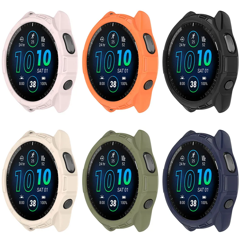غطاء حماية لساعة Garmin Forerunner 965 /265 /265S من السيليكون الناعم SmartWatch غطاء حماية مقاوم للصدمات