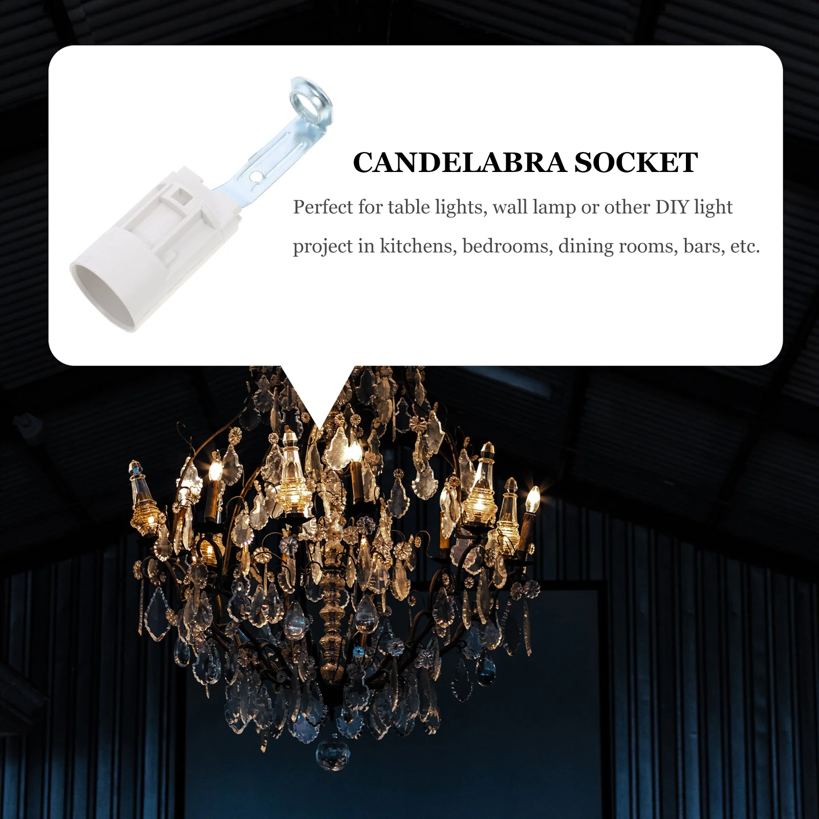 

10 pcs Lamp Base Sockets Light Bulb Holders Candelabra Socket Replacement For Diy Home Lighting Decor Lighting