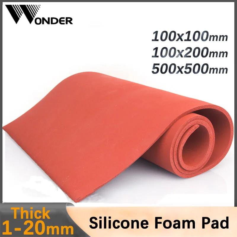 

Pressing mat Laminating machine silicone pad Super soft sponge foam board high temperature resistant pad Red Thickness 1-20mm