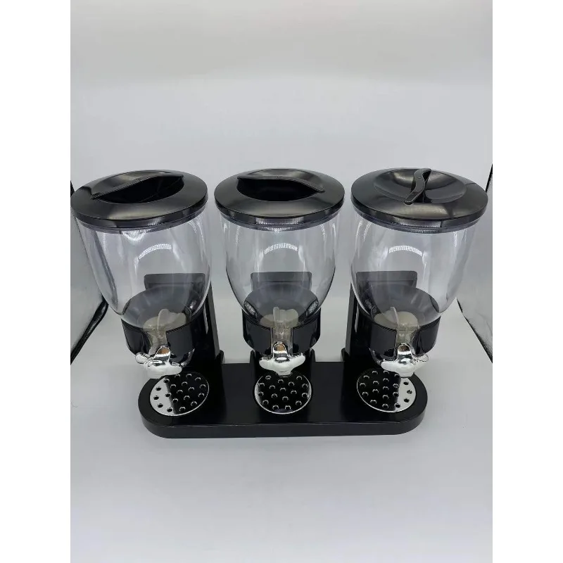 Double head double tube cereal machine kitchen grain storage tank oat dried fruit snack storage tank