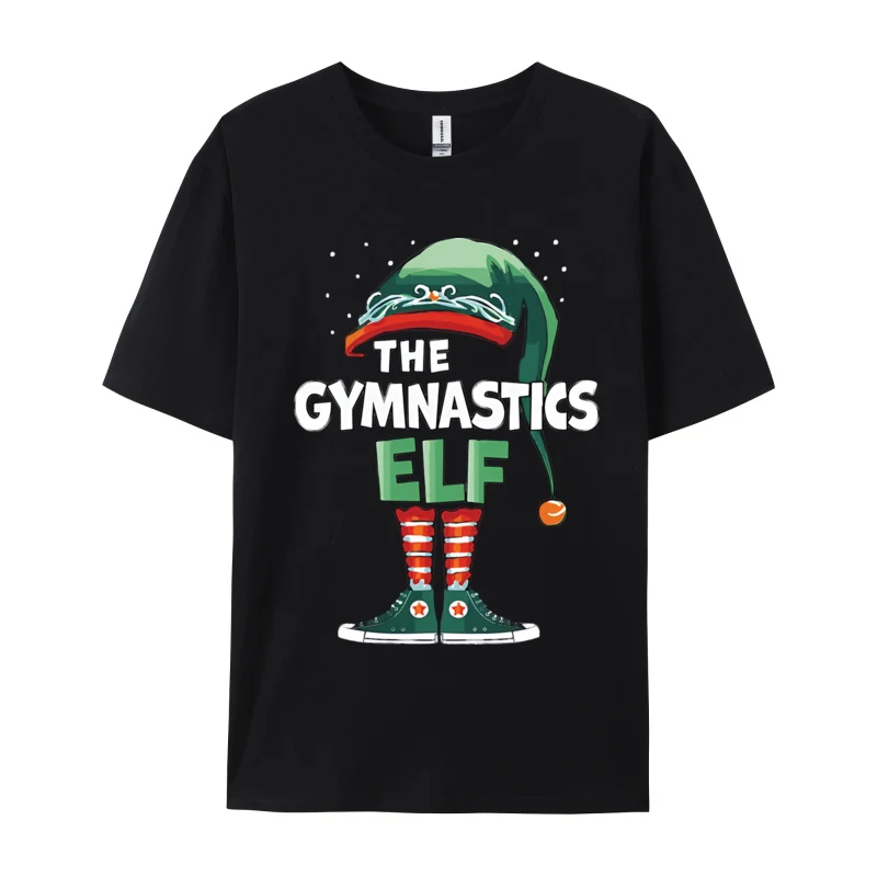 

The Gymnastics Elf Matching Group Fam T Shirts Cotton Tops Male Tshirts Basic Tee Party Tops T-Shirts