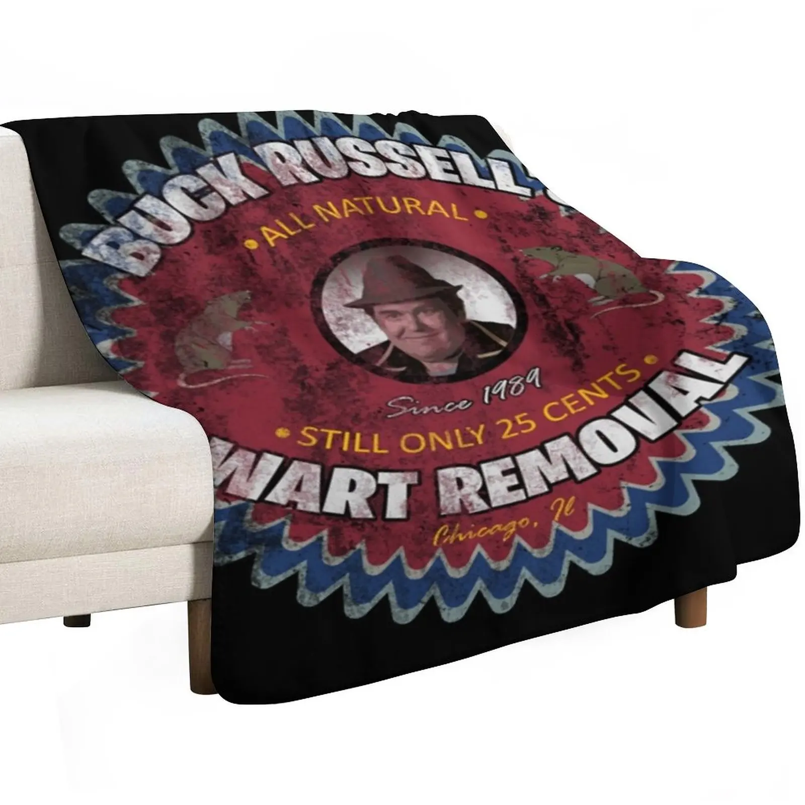 Buck Russell's Wart Removal from UNCLE BUCK, distressed shirt Throw Blanket Cozy Light Blanket for Travel Camping Picnic