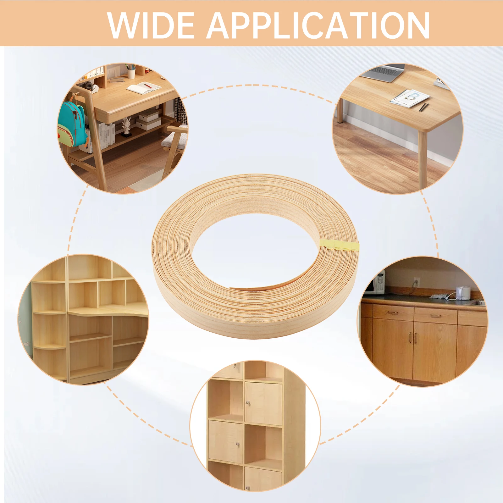 15M Decorative PVC Edge Strip Banding Adhesive Furniture Cabinet Wood Surface Table Edging Tape Funiture Accessories image 5