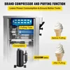 VEVOR 상업용 소프트 아이스크림 머신, 2200W 사전 냉각, 3 가지 맛 스낵 샵, 카페 2 + 1 맛 수직 소프트 아이스크림 머신 4