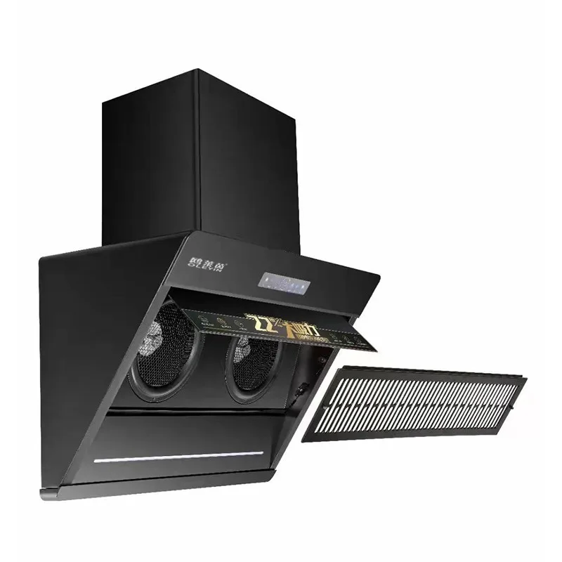 Intelligent Large Suction Range Hood Full-automatic Kitchen Hood Extractor Cocina Campana Body-sensing Hood Dual Motor