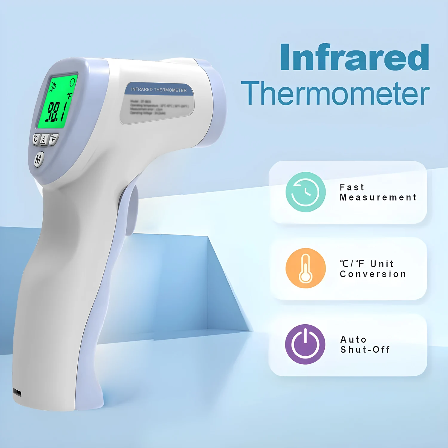 Medical Infrared Forehead Non-contact Human Body Thermometer LCD Digital Display Baby Adult Fever Temperature Tools