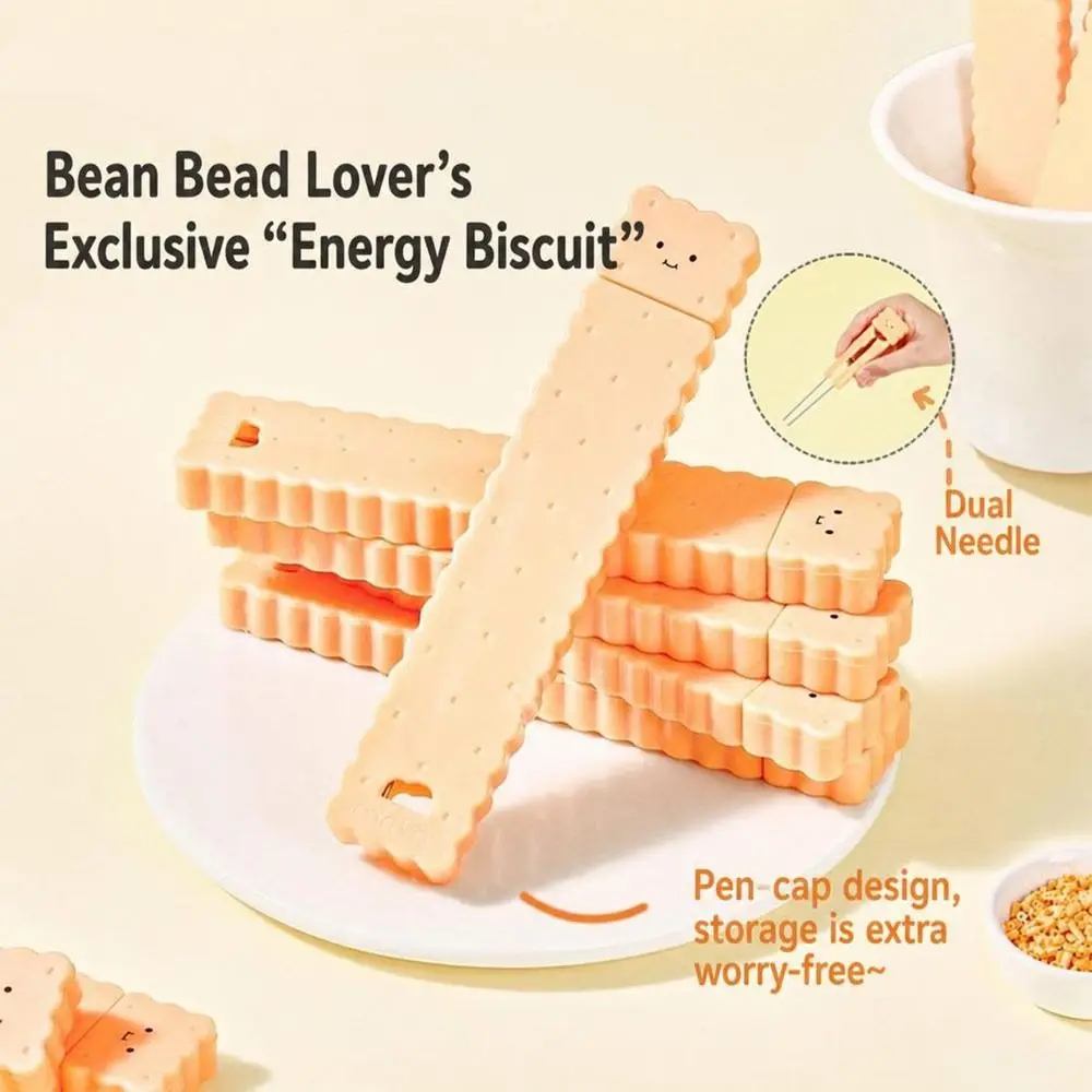 Portable Double Needle Bead Pen Pocket DIY Bead Crafting Bead Placement Pen Biscuit For 2.6mm Beads Bean Stacking Tool