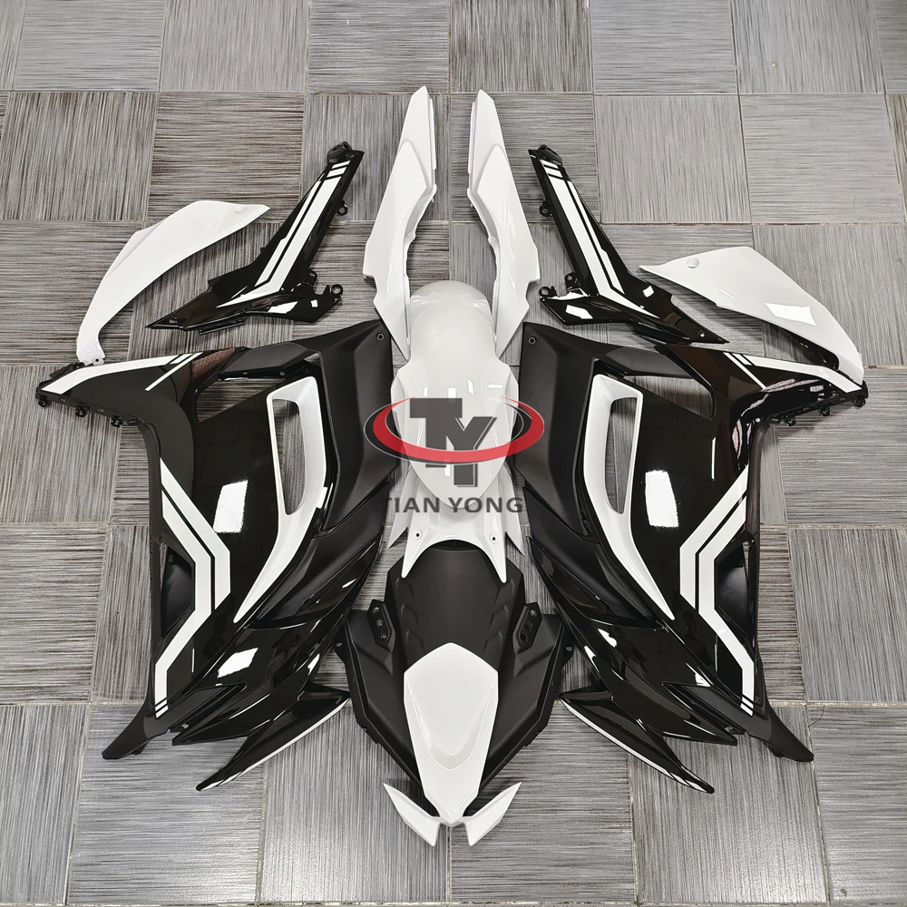 Fit Ninja 650 21-22 High Quality Bright black white print Bodywork Cowling Motorcycle For Ninja650 2021-2022 Full Fairing Kit