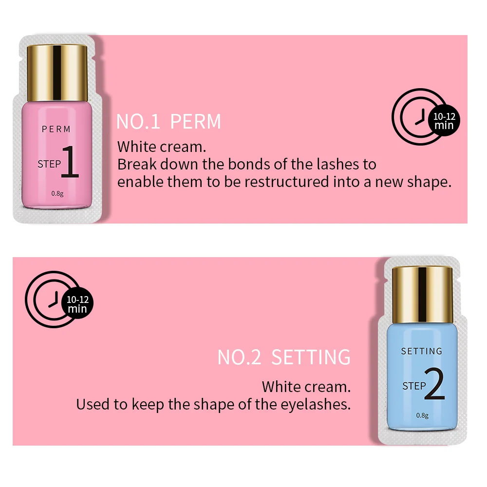Iconsign 10 pares/lote 0.8/saco saquinho lash lift kit cílios perm loção 10 a 12 minutos levantamento cílios soro maquiagem dos olhos