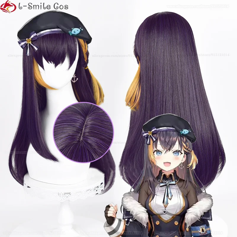 Vtuber NIJISANJI EN OBSYDIA Cosplay Petra Gurin Cosplay Wigs Heat Resistant Synthetic Hair Halloween Party Anime Wigs + Wig Cap