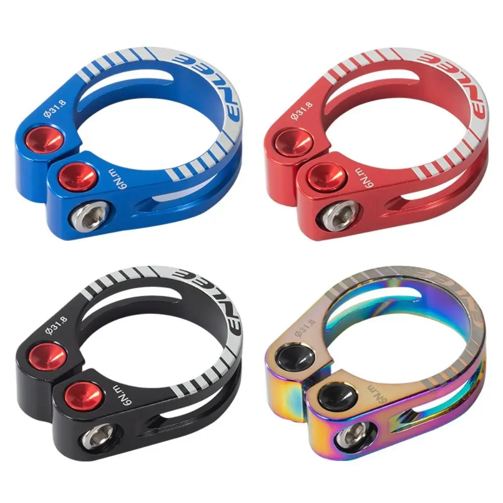 Aluminum Alloy Bike Seat Clamp 31.8 34.9mm Black Red Blue Multicolor Bike Seat Post Tube Clip Lightweight Bicycle Seatpost Clamp