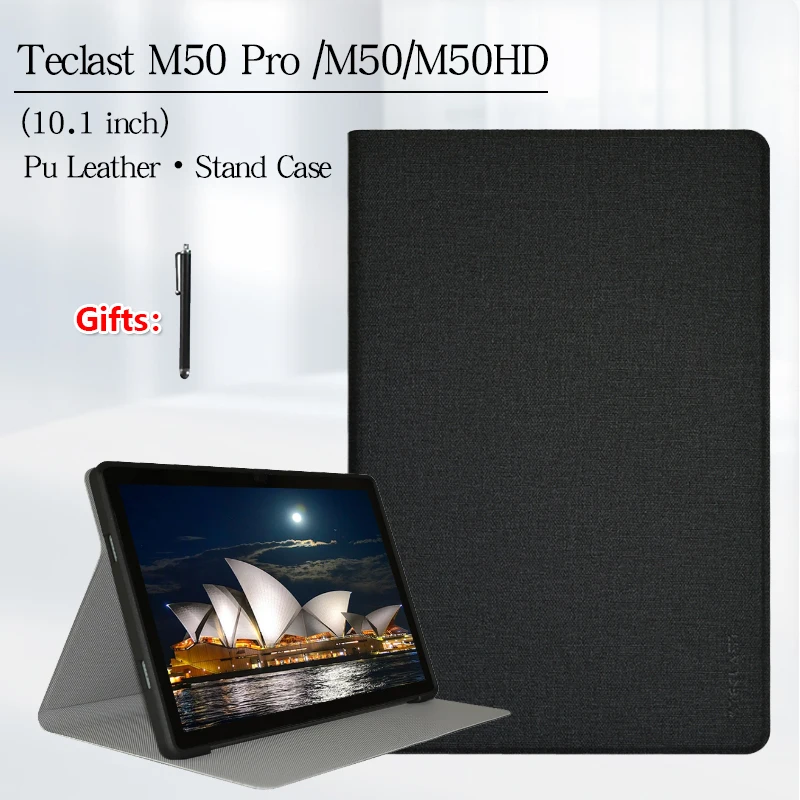 Case for Teclast M50 Pro,Pu Leather Protective Cover for Teclast M50pro M50HD 10.1 Inch Tablet PC + Stylus Pen