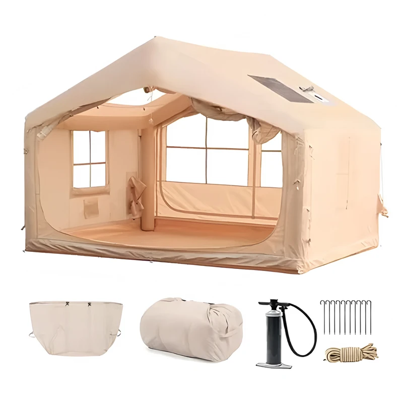 Tent for Camping - Easy Setup Blow Up Tent, Inflatable Tent with Stove Jack