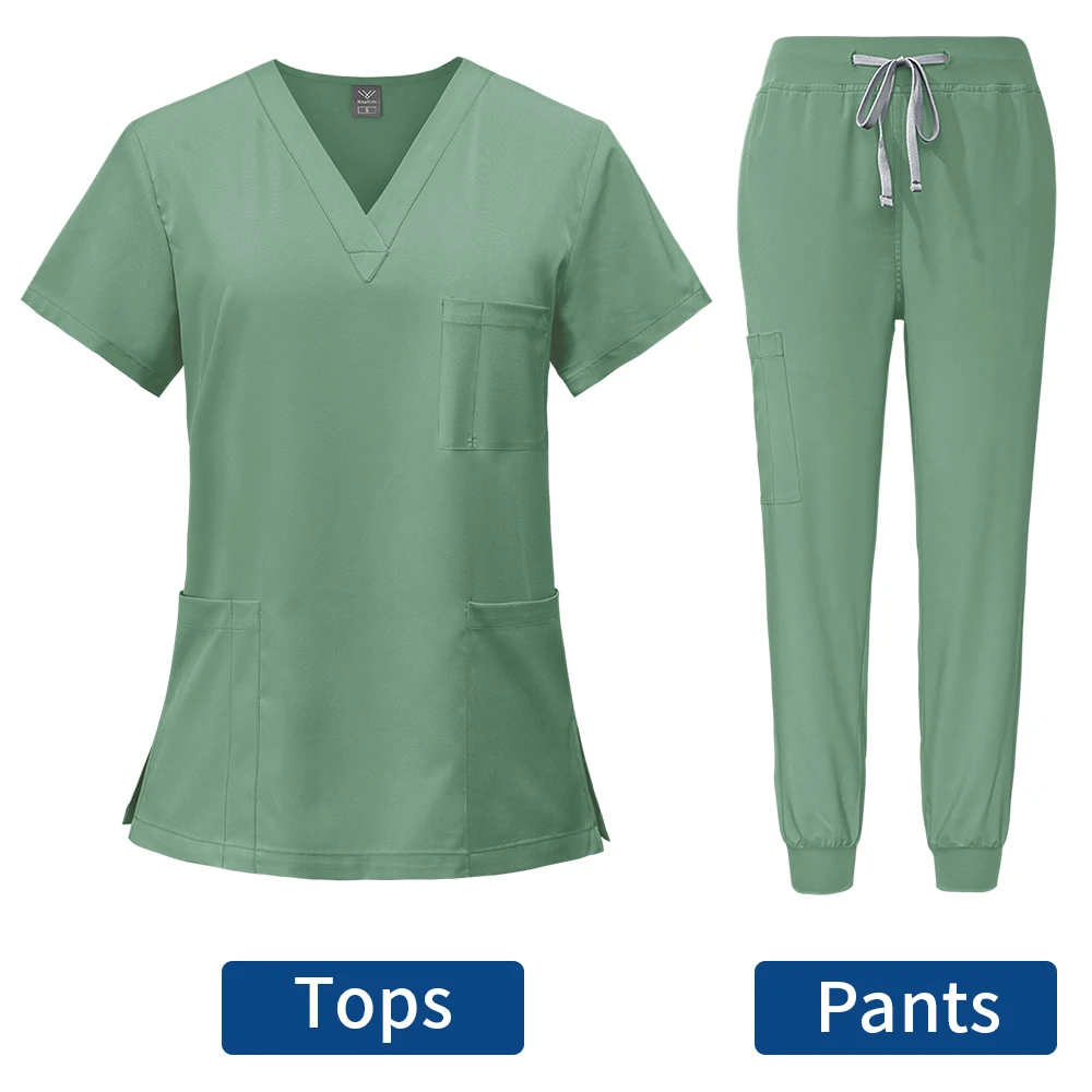 Slim Fit medizinische Peelings Uniform Frauen Peeling-Sets Pflege zubehör Krankenhaus chirurgie Kleider Zahnklinik Schönheits salon Arbeits kleidung