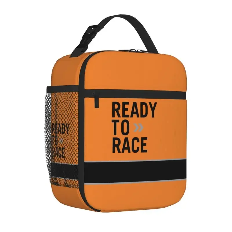 Custom Ready To Race Thermal Insulated Lunch Bag Motorcycle Rider Racing Sport Portable Lunch Bag for Work School Food Bento Box