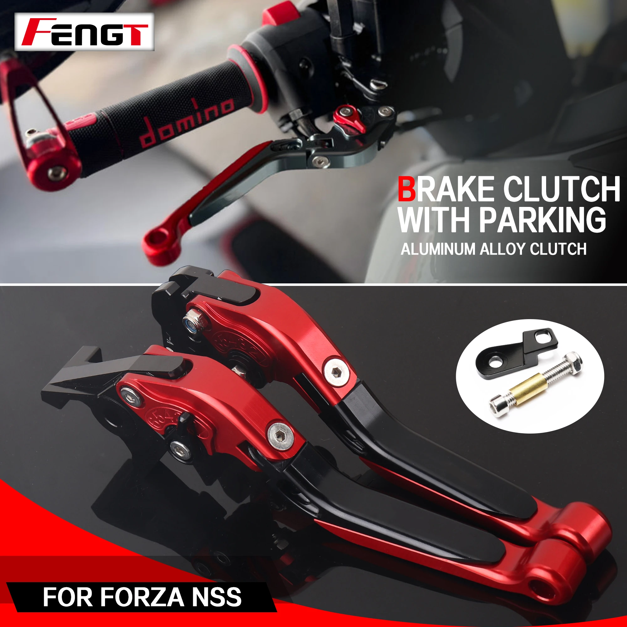 For Honda FORZA NSS 350/300/250/125/150/750 2001-2025 Parking Brake Lever Set Brake Handle Levers with Parking Lock Stopper