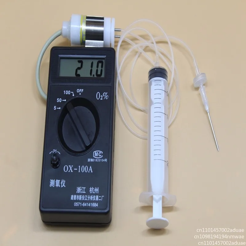 Injection Oxygen Meter Oxygen Content Analyzer Oxygen Alarm OX-100A Food Packaging Bag