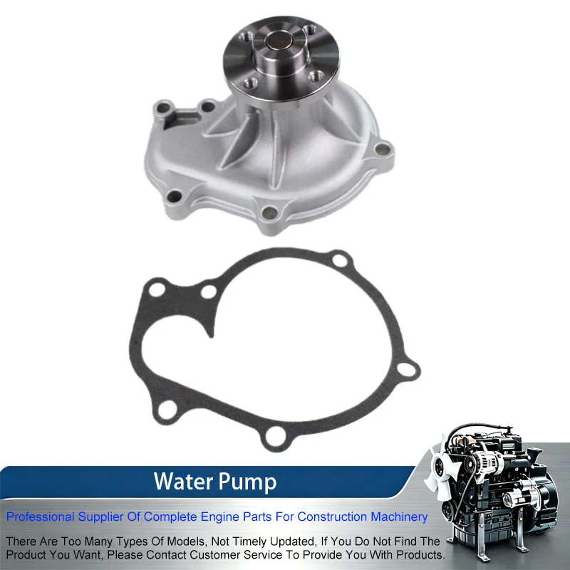 1C010-73035 1C01073035 Water Pump with Gasket For Kubota Engine V3300 V3600 V3800 Tractor M6800 M8560HD M9000DT M9960HDL