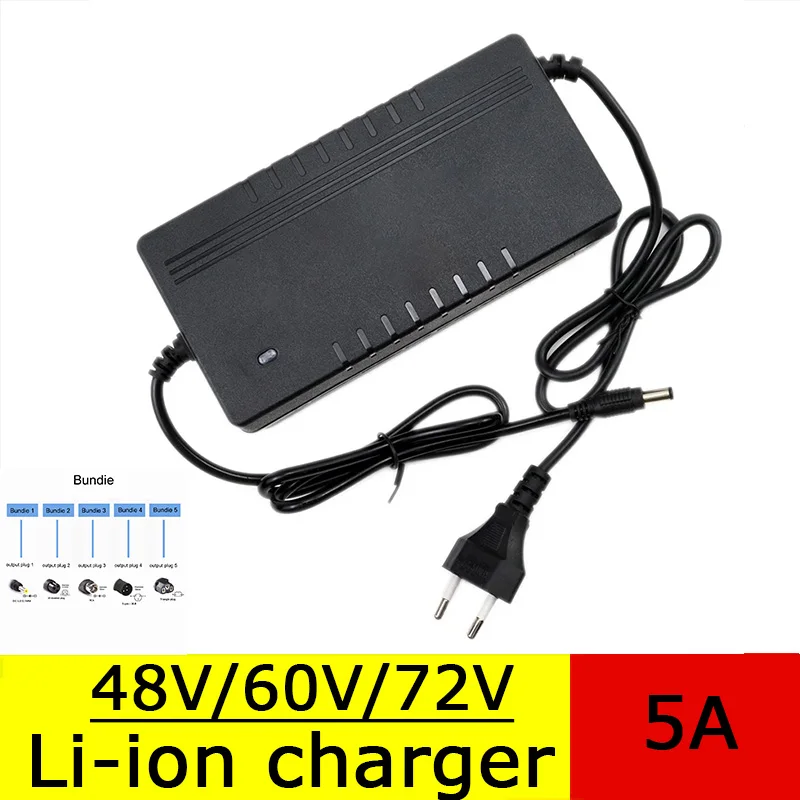 

Новинка зарядное устройство 48 в 60 в 72 в 5A 13S 16S 20S литий-ионный аккумулятор 54,6 в 67,2 в 84 в 5A интеллектуальная Быстрая зарядка вилка европейского стандарта