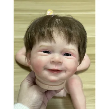 20 inch reborn baby kit with planting hair Sebastian cute sleeping baby realistic already painted baby part