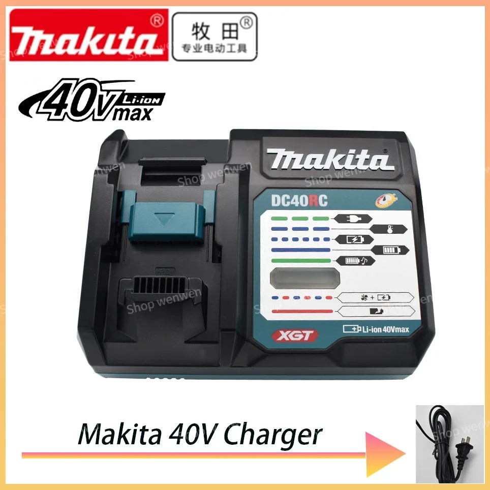 

Makita DC40RA 40V Max XGT Rapid Optimum Charger Digital Display Original 40V Lithium Battery Charger Dual Fan Design