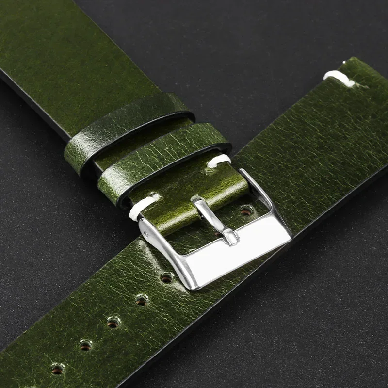 Watch Band Metal Buckle 16mm 18mm 20mm Strap Square Button for Leather/Silicone Watchband Silver Stainless Steel Polished Clasp