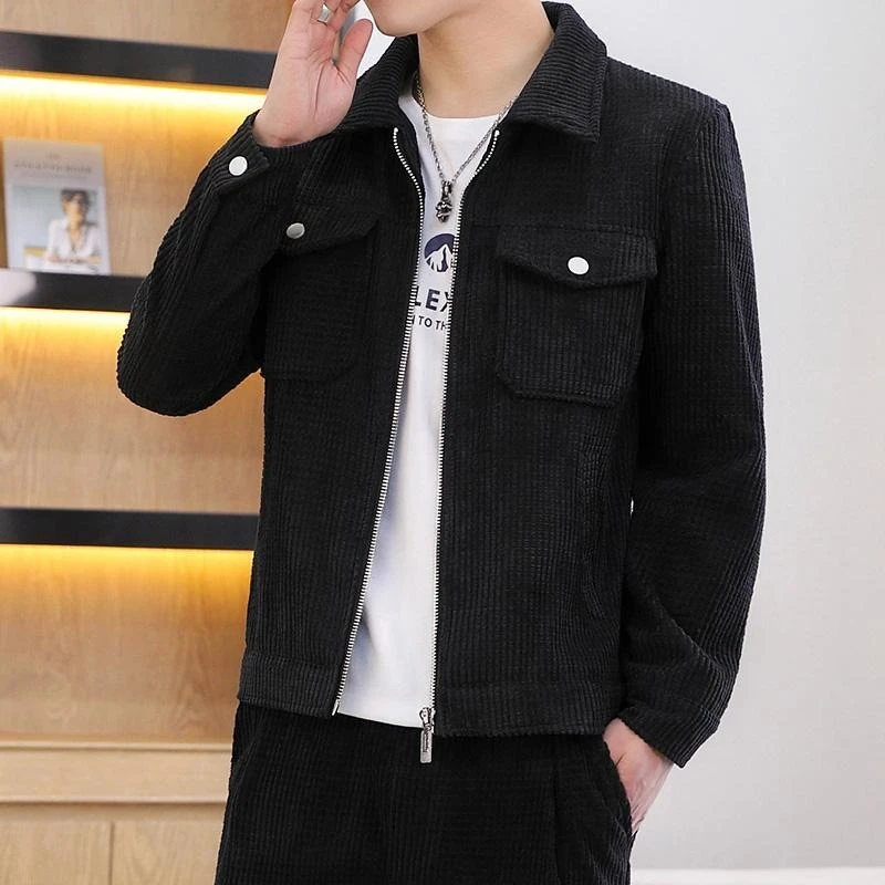 

​2025 Seasonal Corduroy Jacket for Men Lightweight Retro Jacket with Versatile Styling for Spring Autumn​