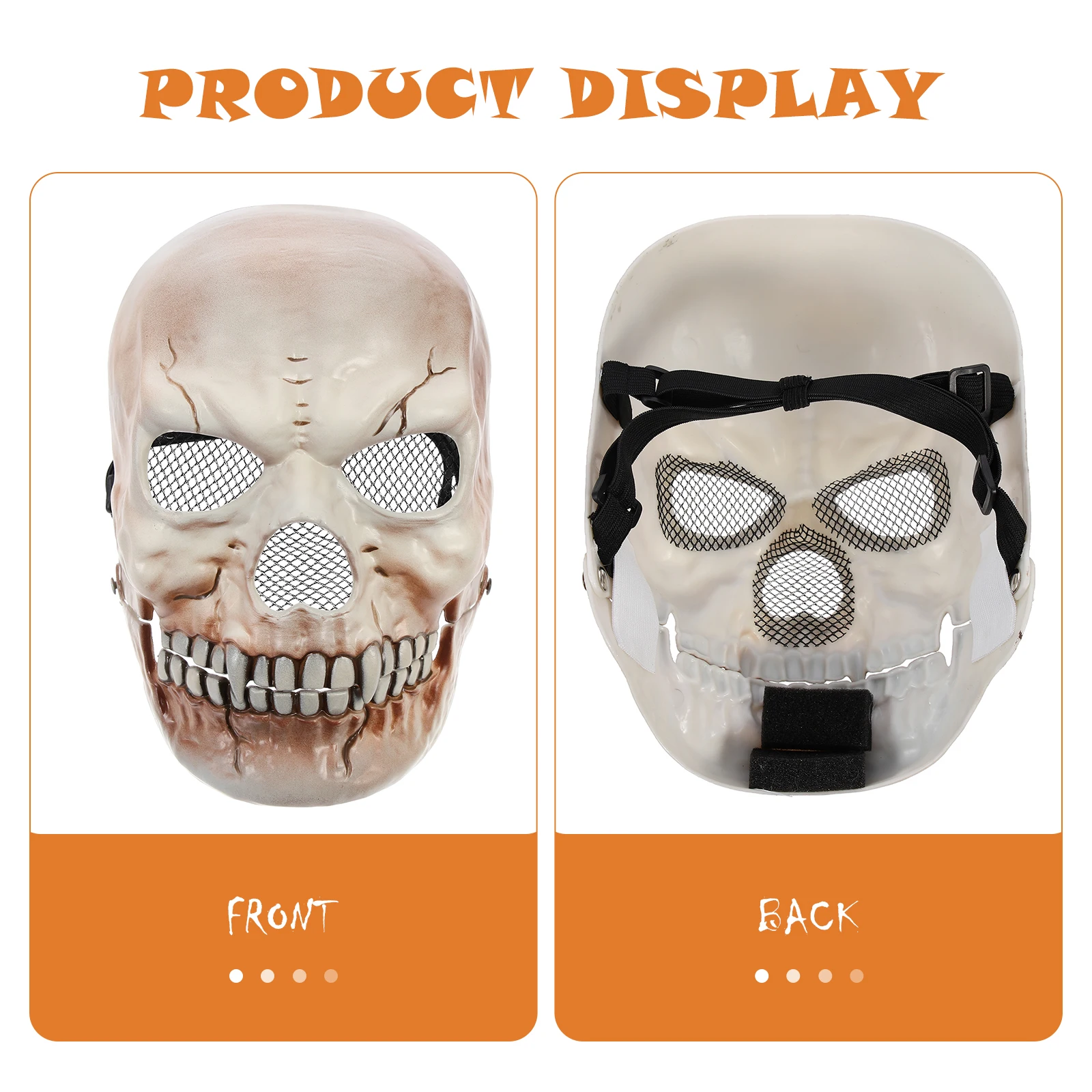 

Skull Facial Decoration Halloween Mask Realistic Cosplay Masks Scary Adult The Fun Creepy