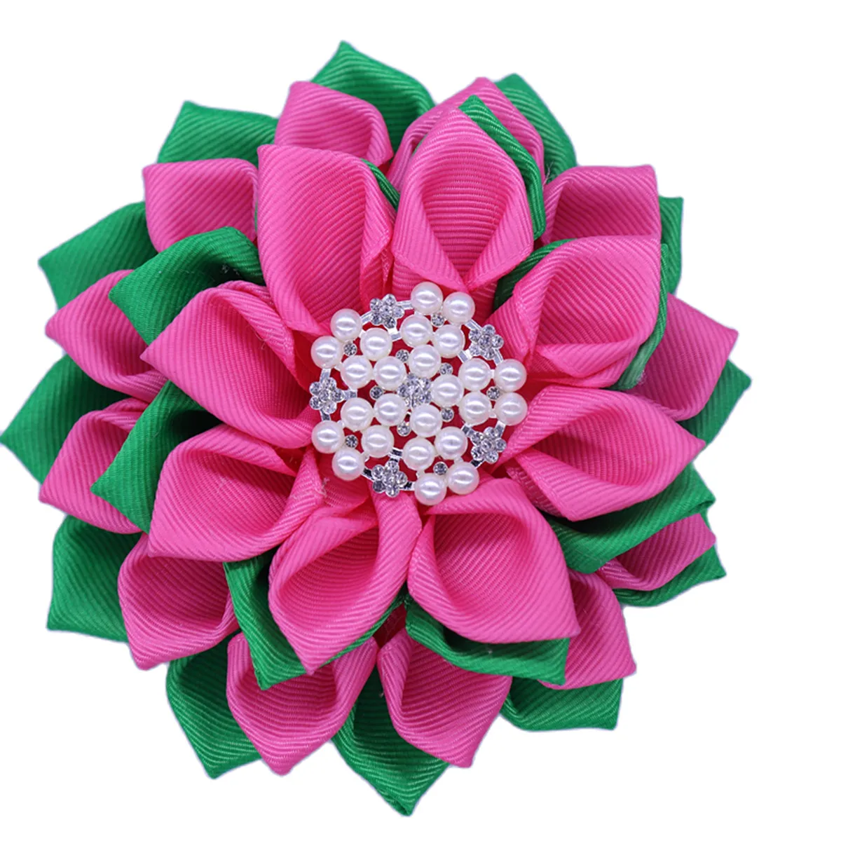 Personalized Customized Design Popular Satin Ribbon Greek Soror Corsage Flower Alpha Brooches Sorority Pin For Girl Gifts