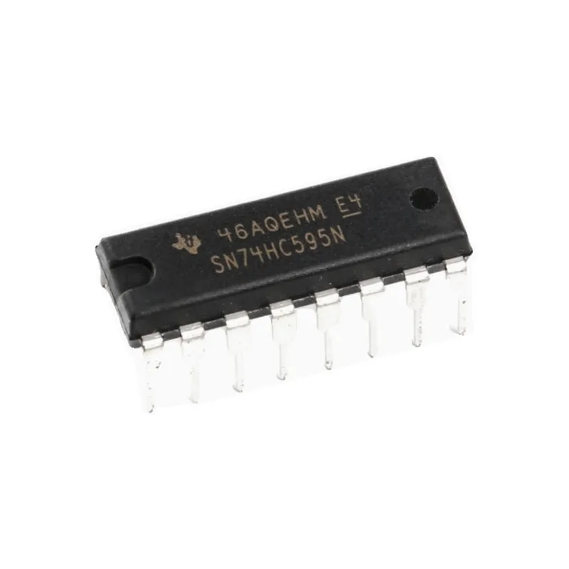 10pcs SN74HC595N SN74HC595 DIP-16 74HC595N 74HC595 IC 8-bit Shift Register with Tri-state Output Register Logic chip
