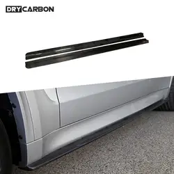 Carbon Fiber Side Skirts Extension Splitters Lip Wing For BMW F15 X5 F16 X6 F85 X5M F86 X6M M-Sport Bodykit 2015-2018