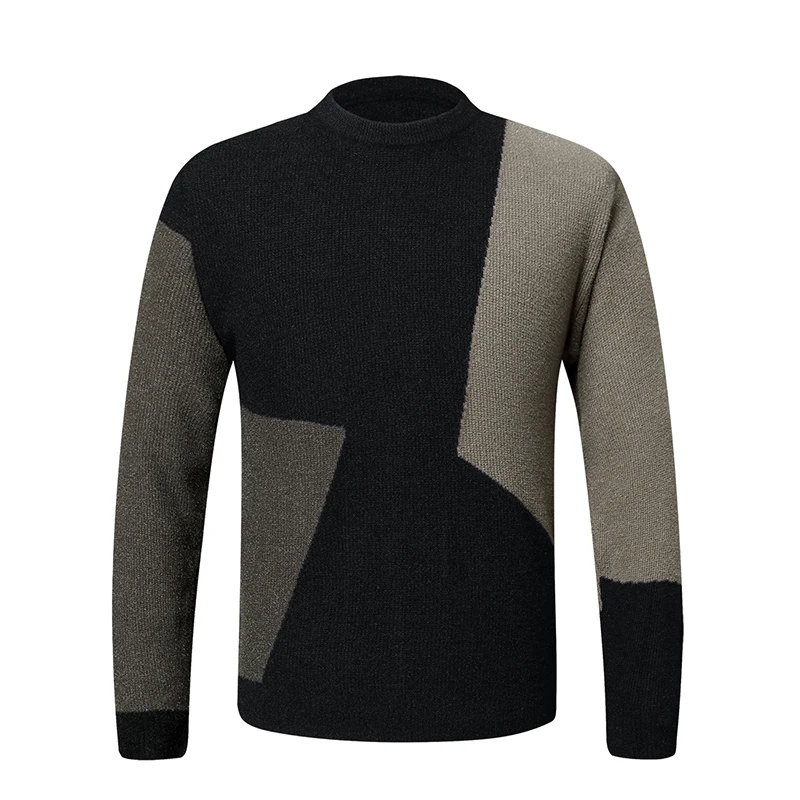 PFHQ-Pull en velours à col rond pour homme, pull à la mode, optique jacquard, décontracté, automne, hiver, nouveau, 21Z7436