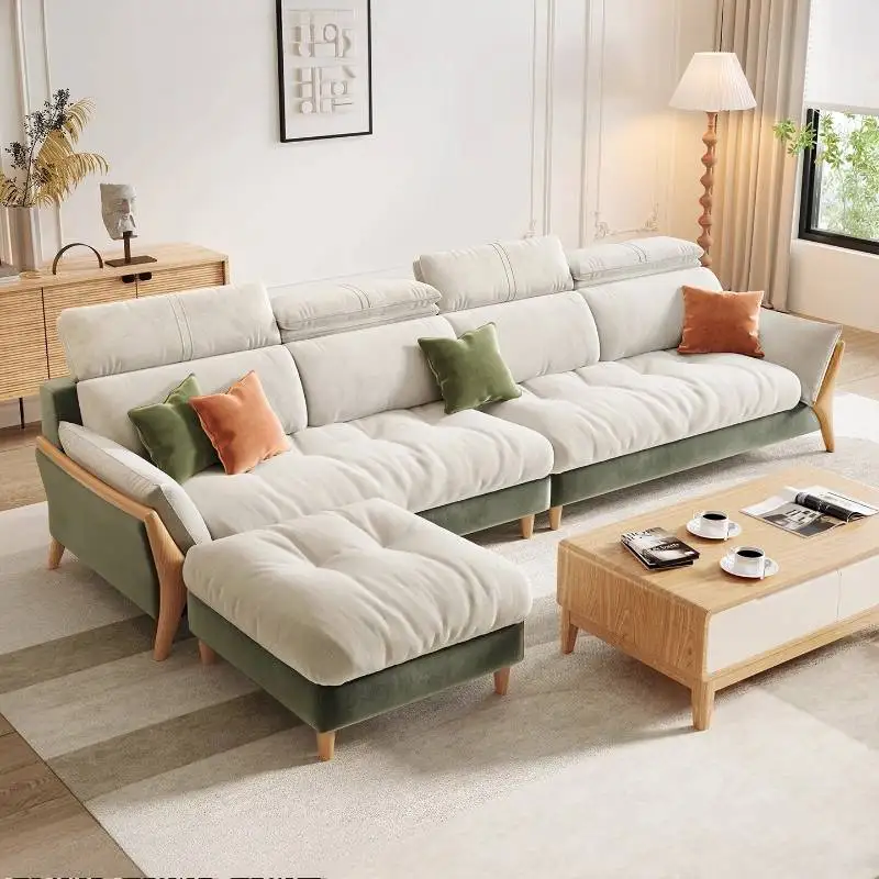 Sofás de Diseño Gorhic para Sala de Estar, Sofá Modular Verde Moderno, Chaise Longue, Diván, Muebles para el Hogar