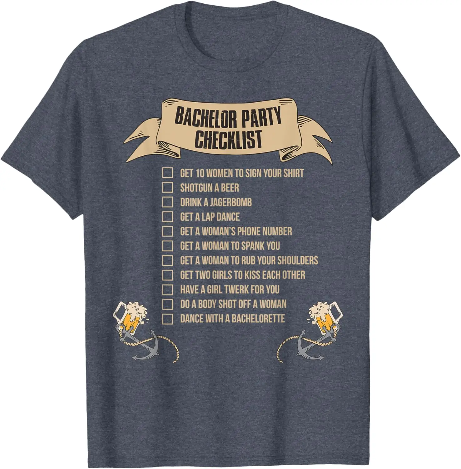 Bachelor Party Checklist T-Shirt